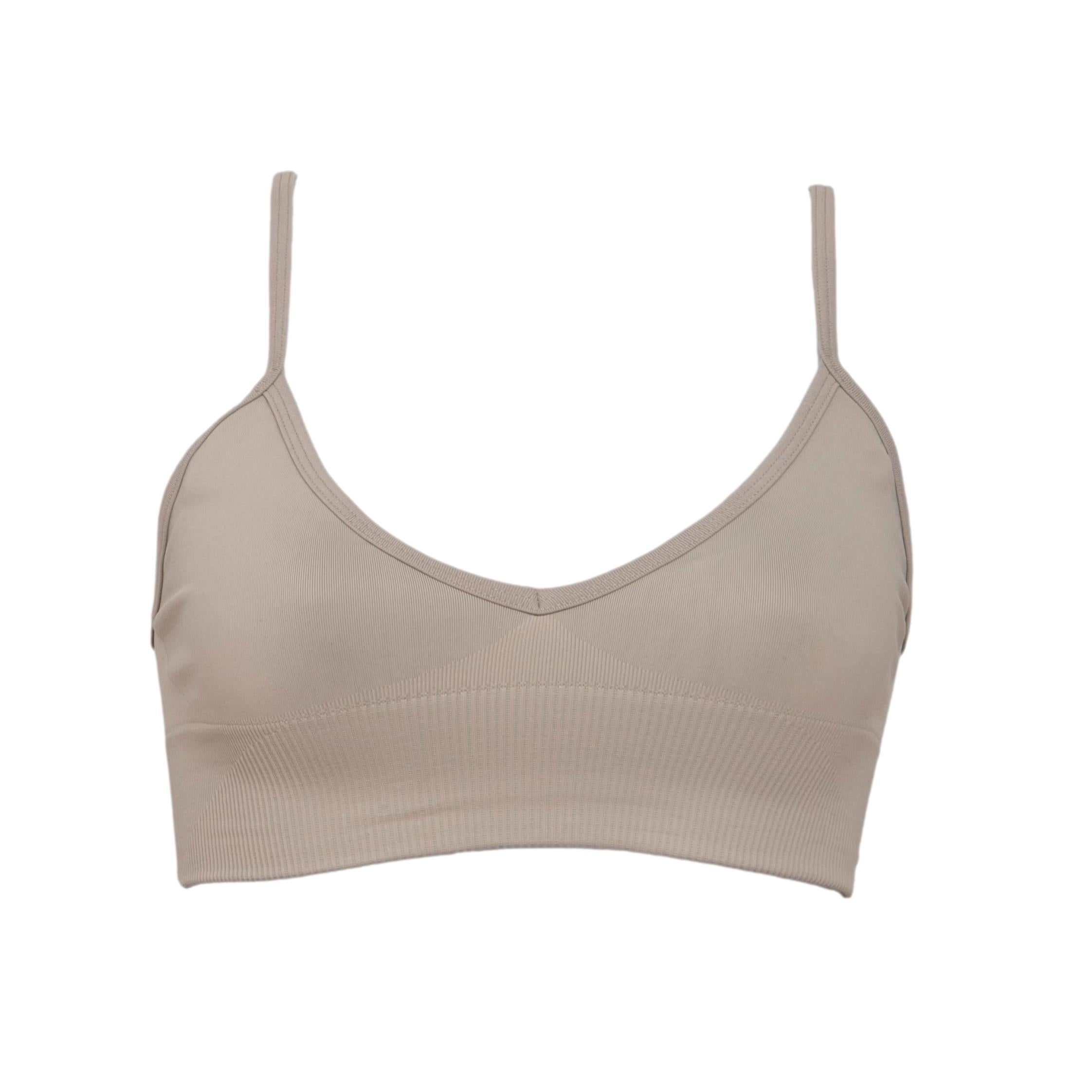 Top	Feminino Yoga/Academia Lulu Lemon Bege - Tamanho S
