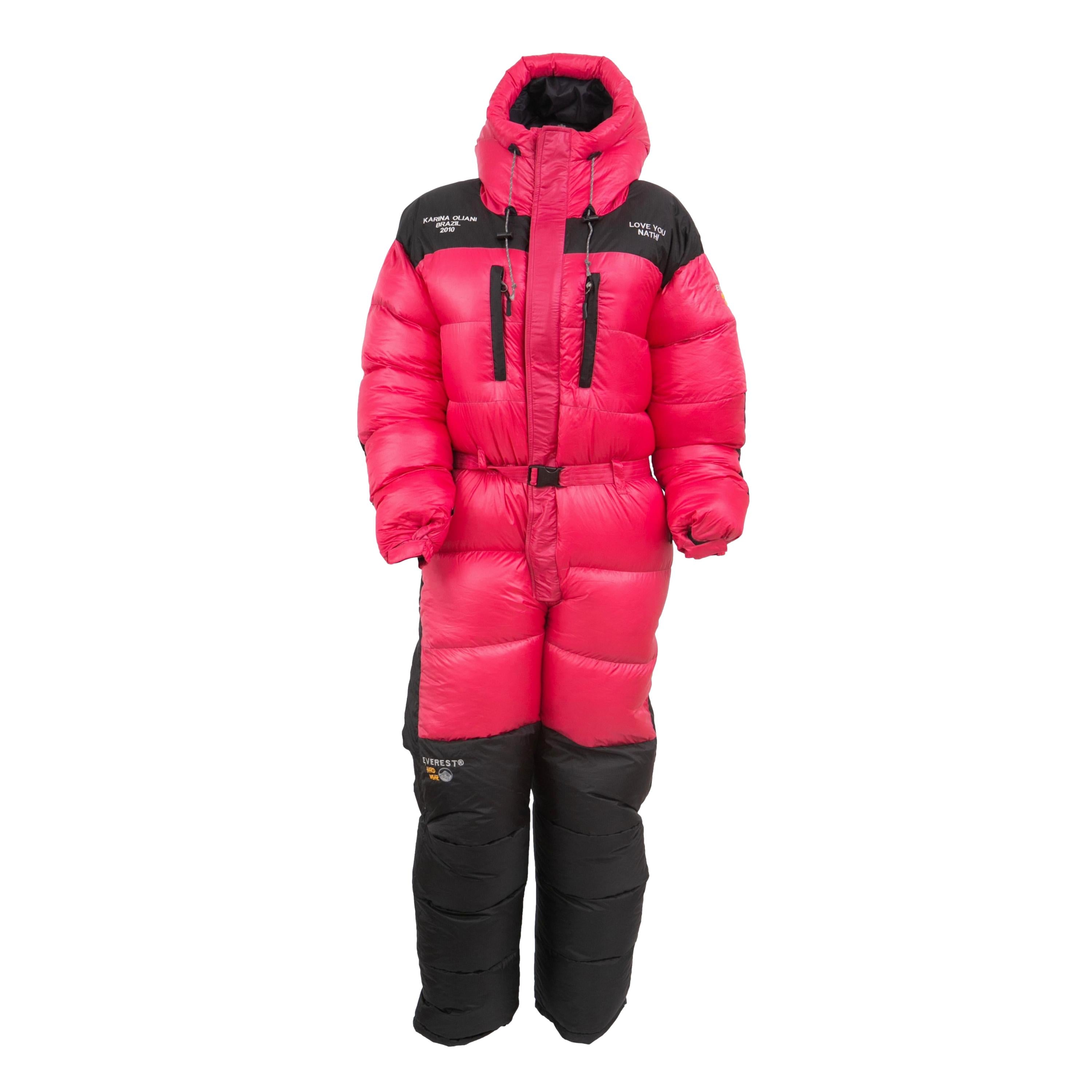 Macacão Feminino Impermeável Montanhismo/Trilha Monte Everest Rosa/Preto - Tamanho P