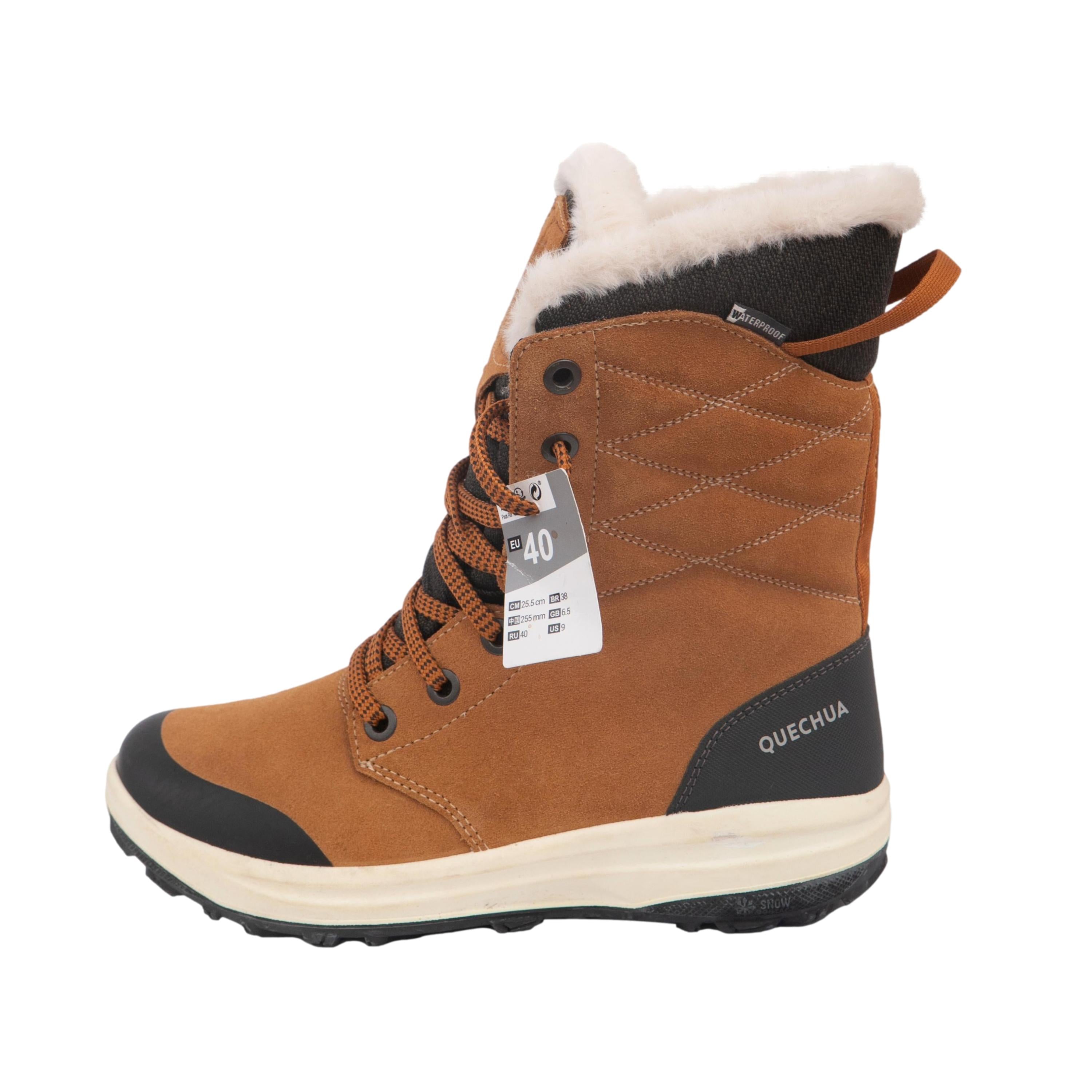 Bota Feminina Trilha Quechua SH 500 U-Warm Waterproof Marrom -  Tamanho 38