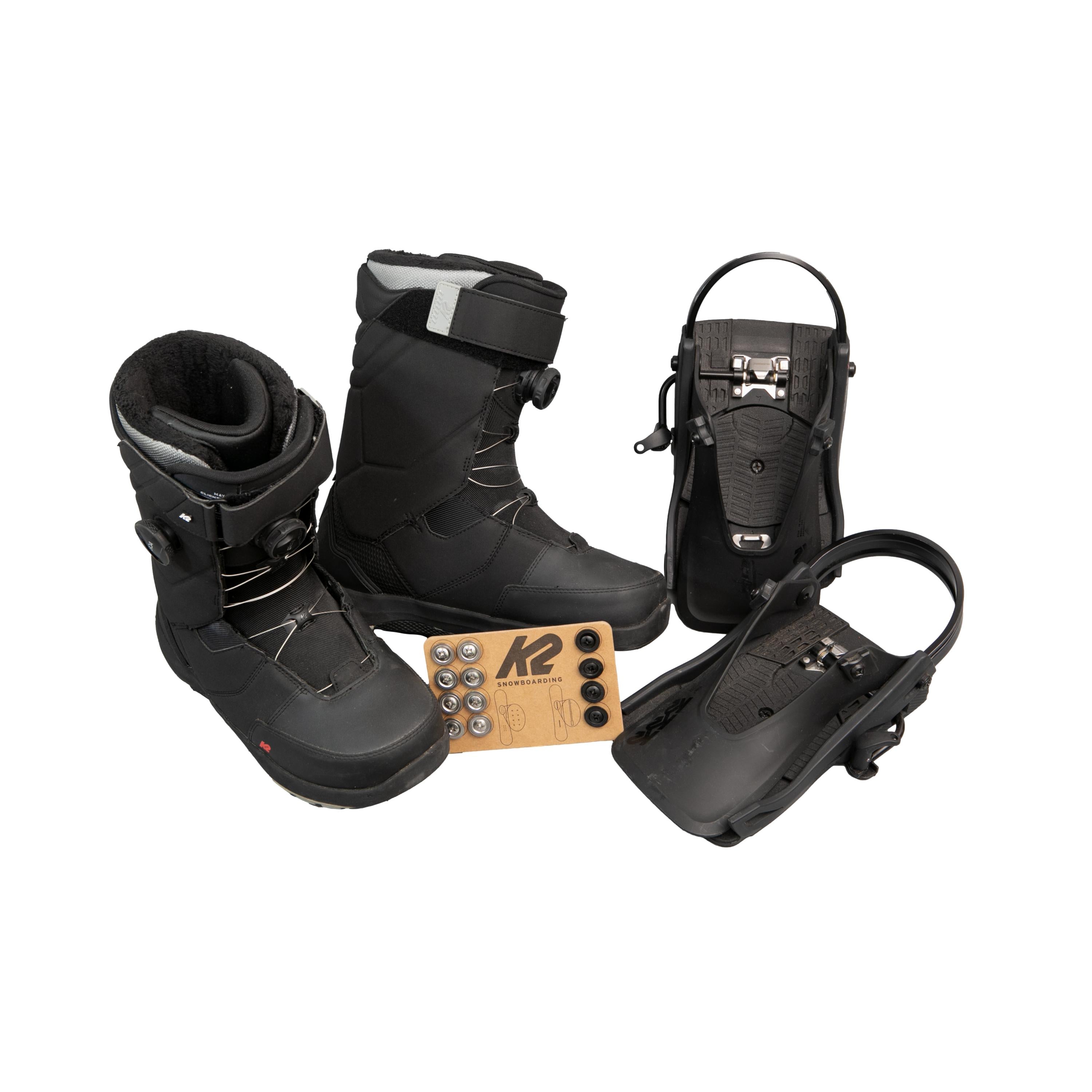 Bota + Binding Unissex Snowboard K2 Maysis Clicker X HB Preta - Tamanho 44.5 Europa