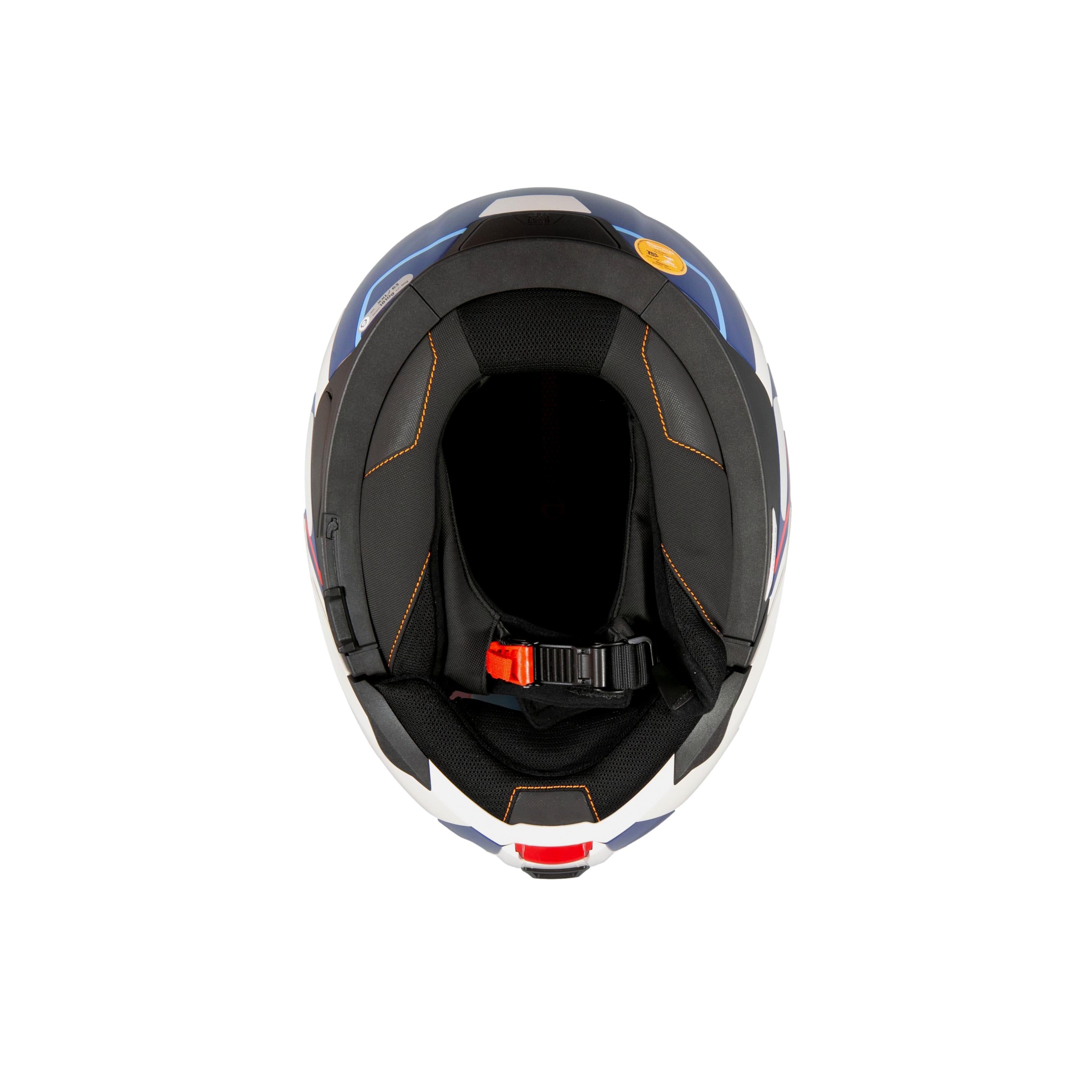 Capacete Masculino Motociclismo Shuberth C5 Pinlock 120 Branco/Azul Saquinho Proteção e Caixa - Tamanho XXL 63 (Novo)