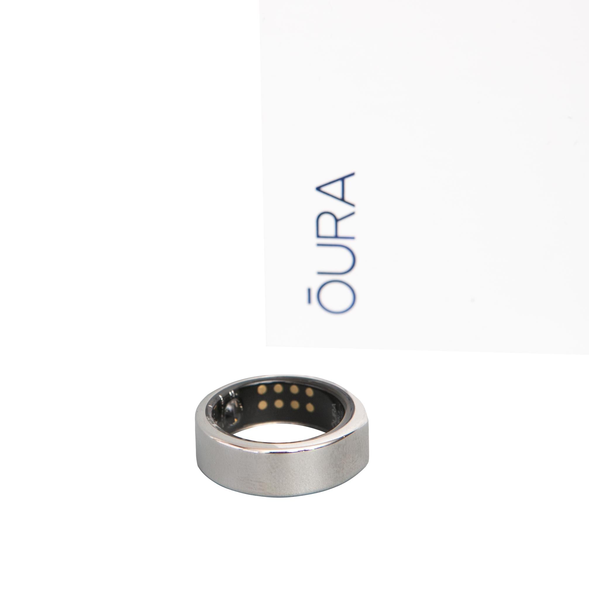 Anel Inteligente Unissex Oura Style Heritage Silver Com Caixa e Acessórios - Tamanho 9 (Novo)