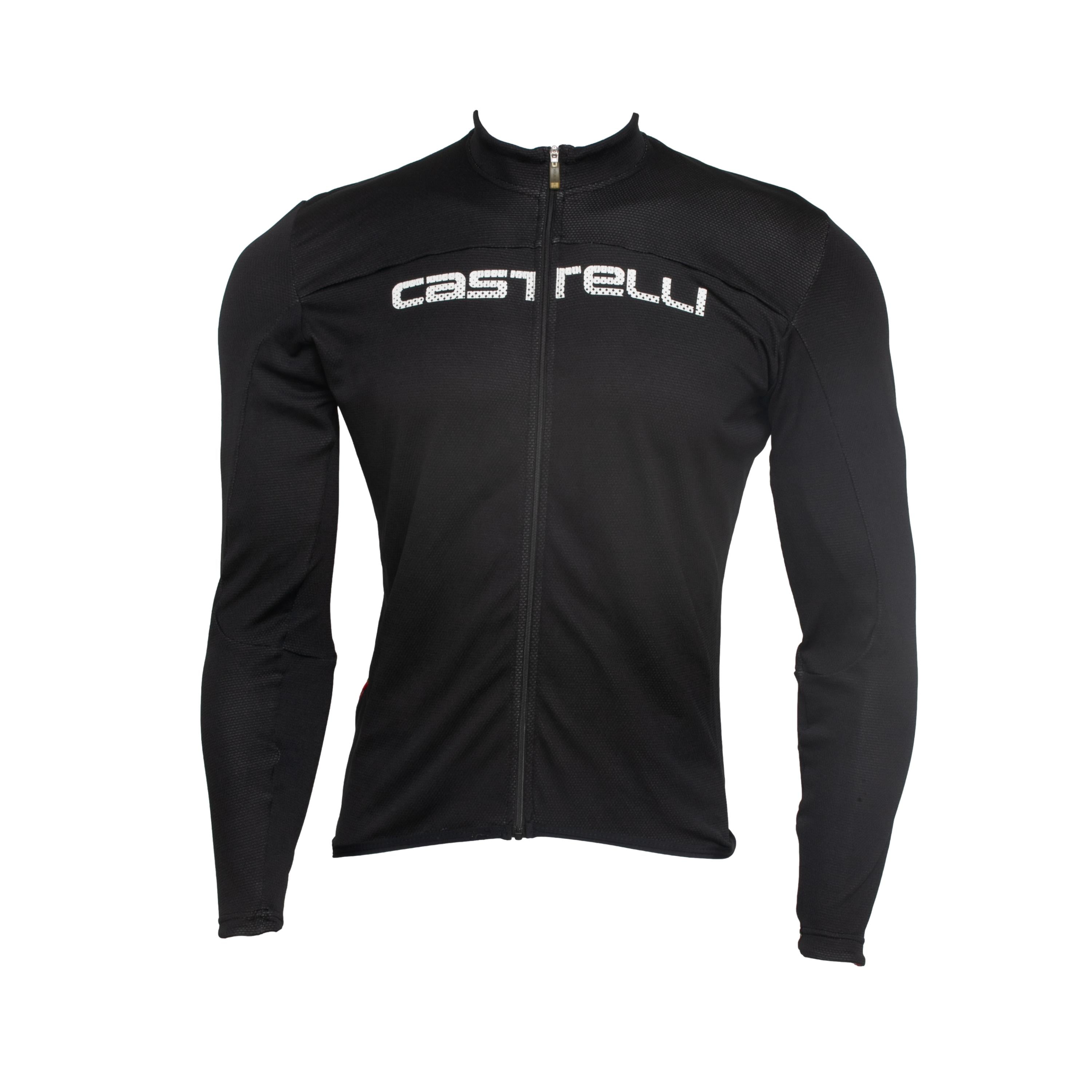 Camiseta Masculina Ciclismo Castelli Manga Longa Preta - Tamanho XL