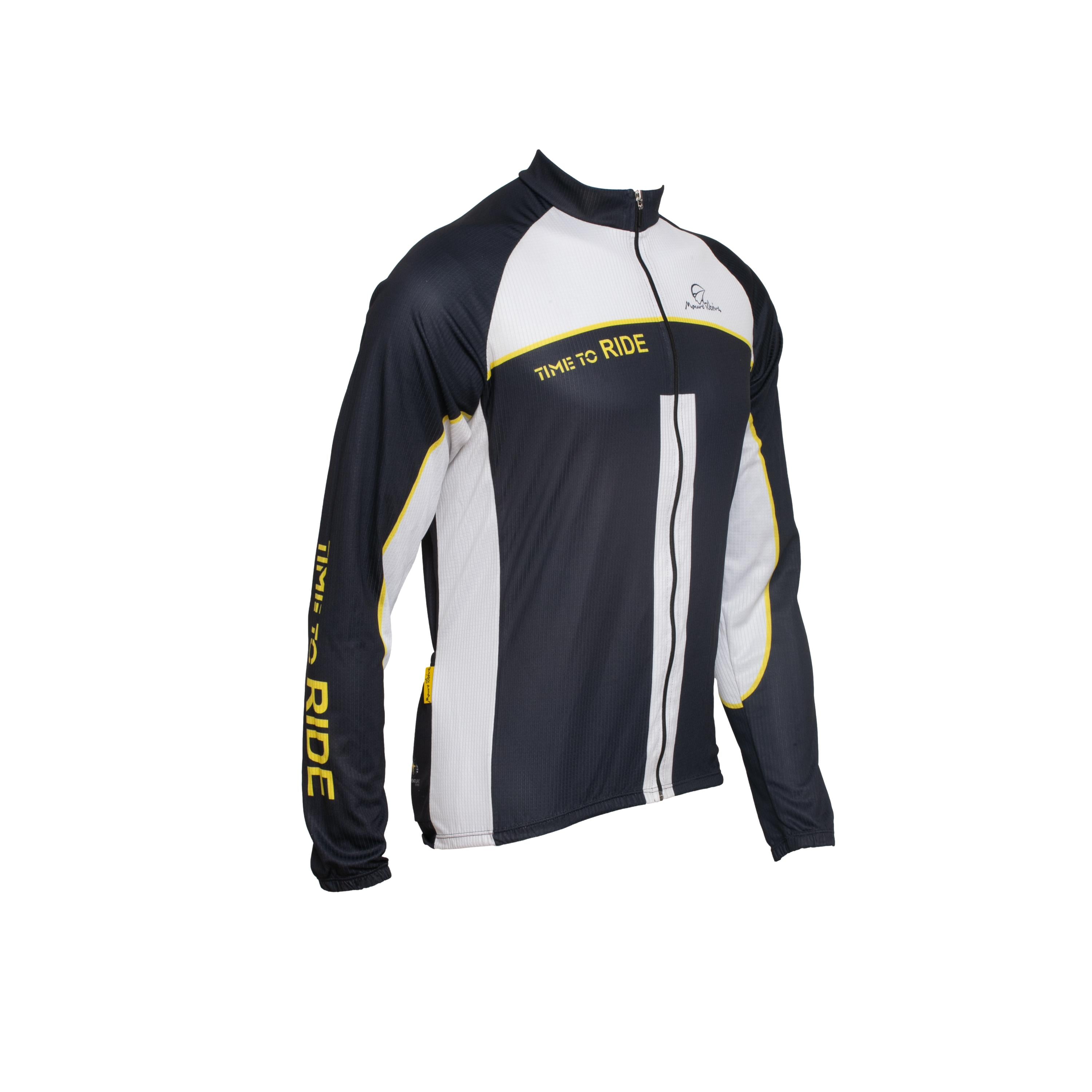 Camiseta Masculina Ciclismo Mauro Ribeiro Time To Ride Pro Action Preto/Branco - Tamanho GG