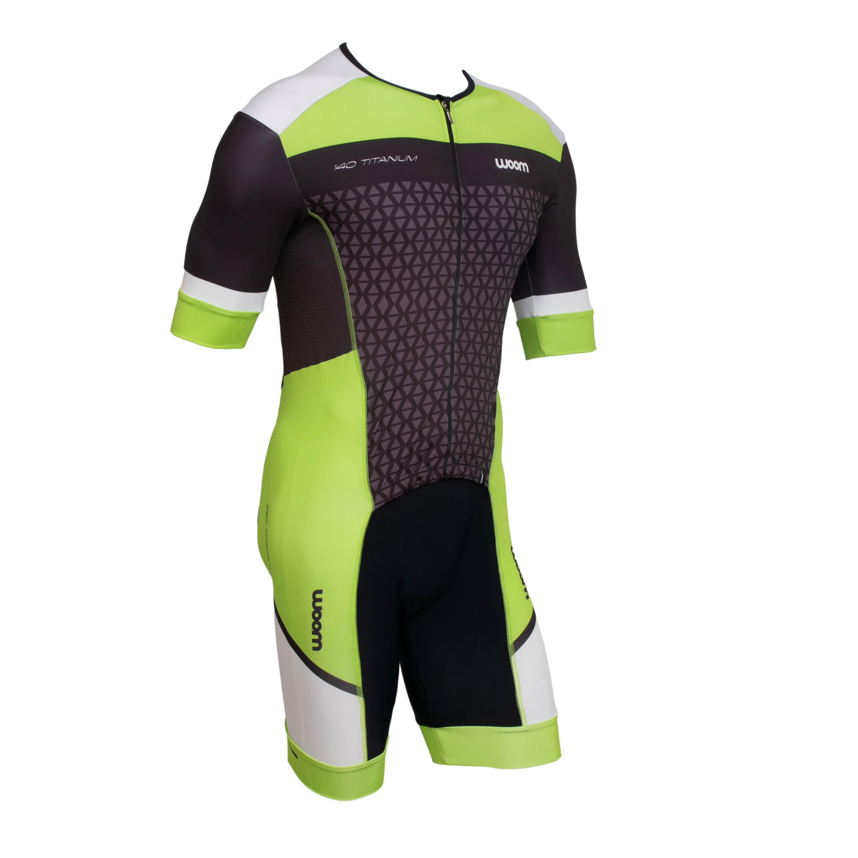 Macacão Masculino Ciclismo Woom	140 Titanium	Preto/Verde - Tamanho GG