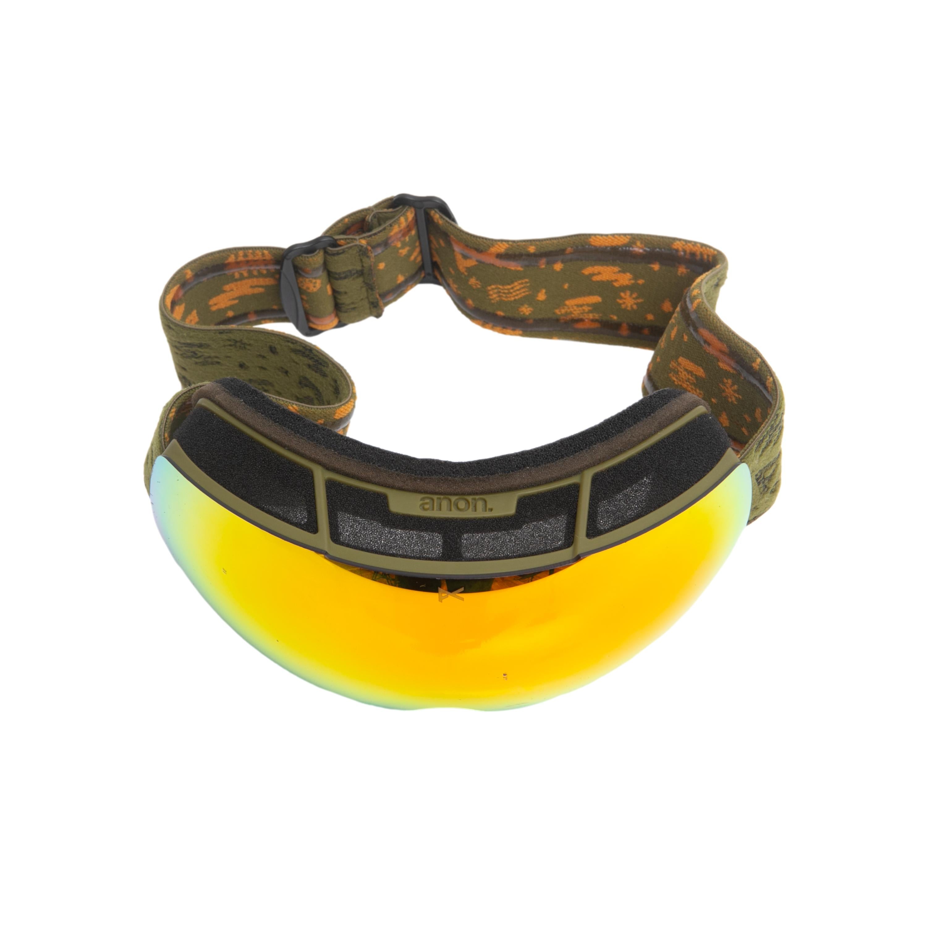 Óculos Google Unissex Ski/Snowboard Anon Windels Verde Militar Kit Balaclava - Tamanho Único
