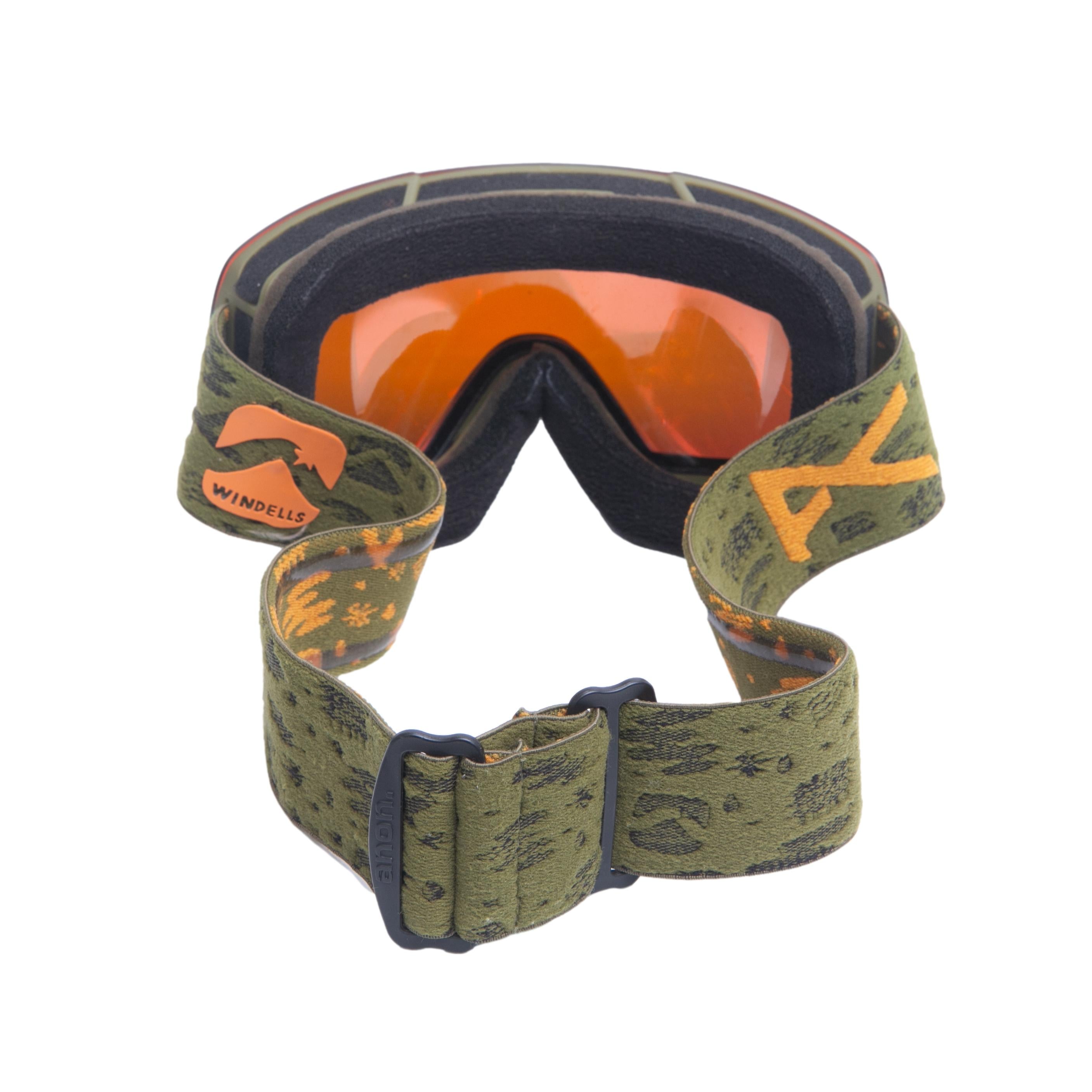 Óculos Google Unissex Ski/Snowboard Anon Windels Verde Militar Kit Balaclava - Tamanho Único