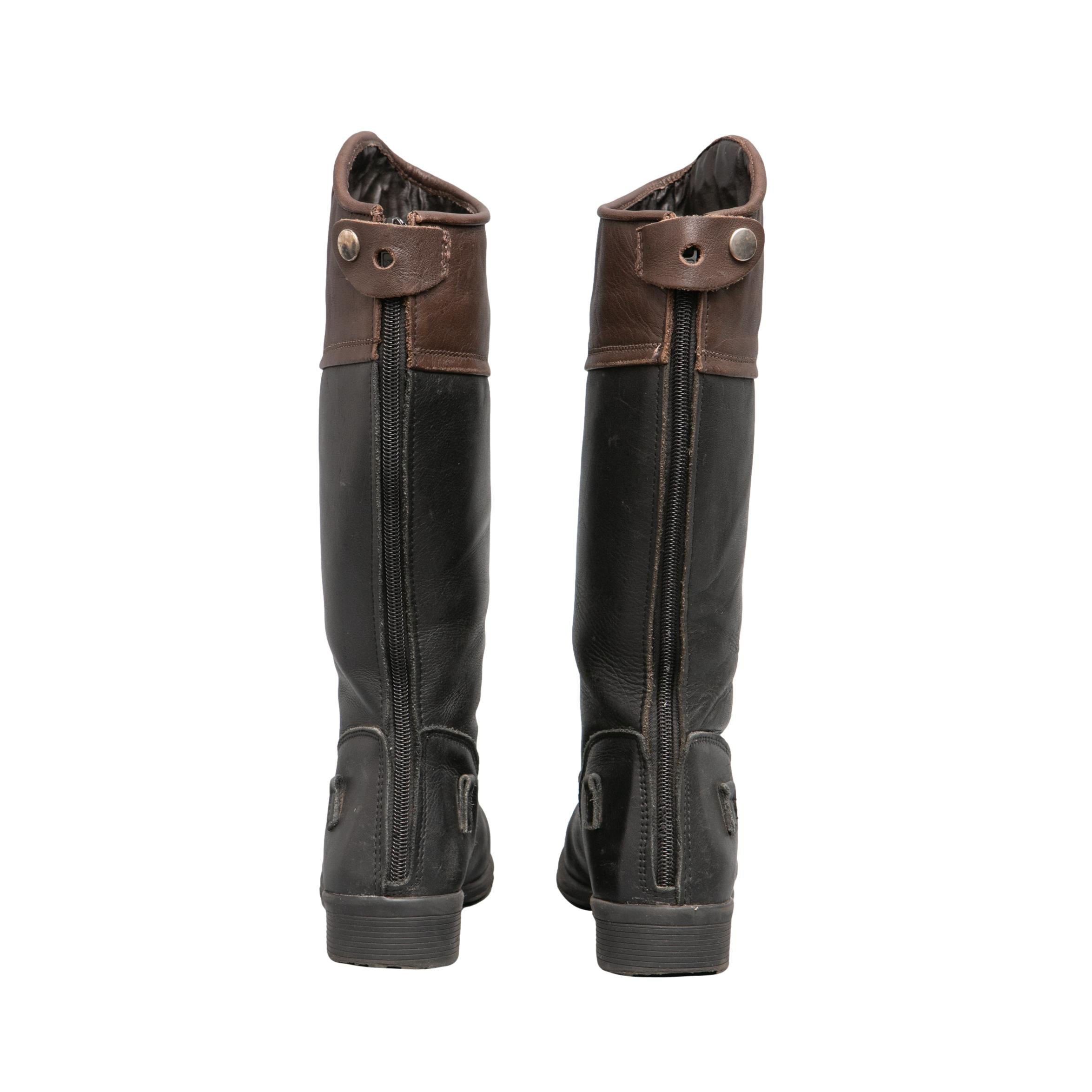 Bota Feminina Hipismo Mexicana Marron/Preta - Tamanho 29/30