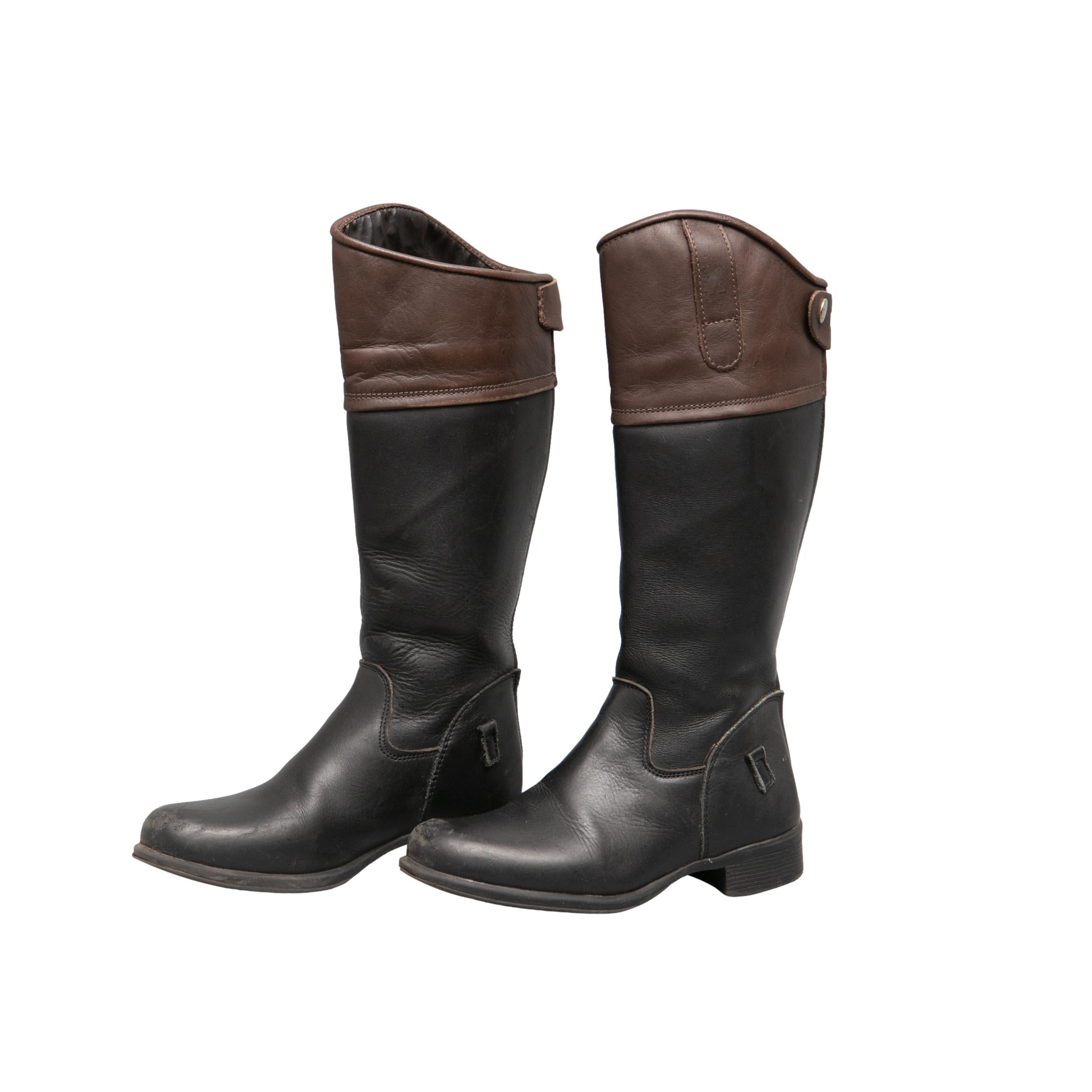Bota Feminina Hipismo Mexicana Marron/Preta - Tamanho 29/30