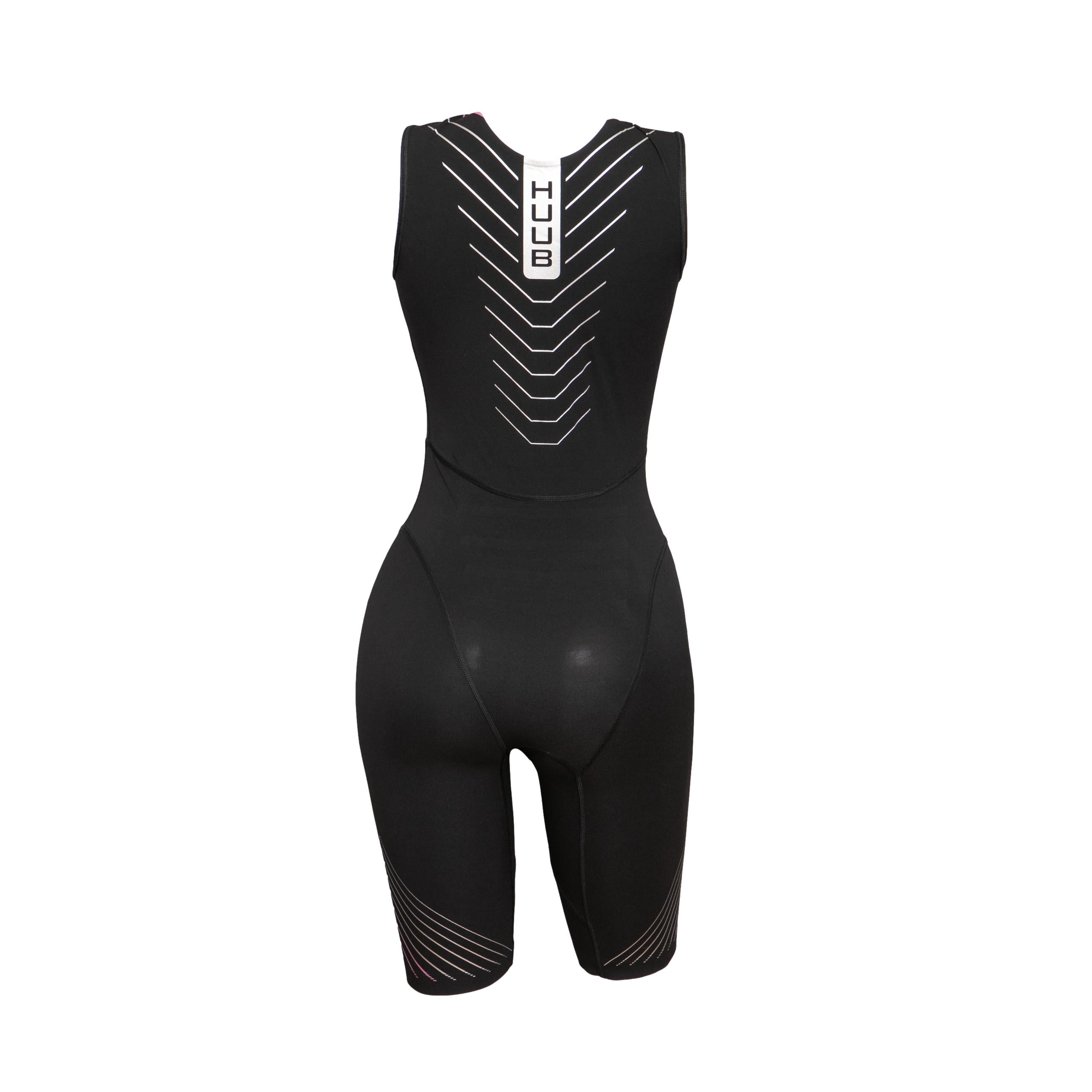 Macacão Bretelle Feminino Mergulho Swimskin Hidrorepelente Huub Sleeveless Wetsuit Preto - Tamanho L