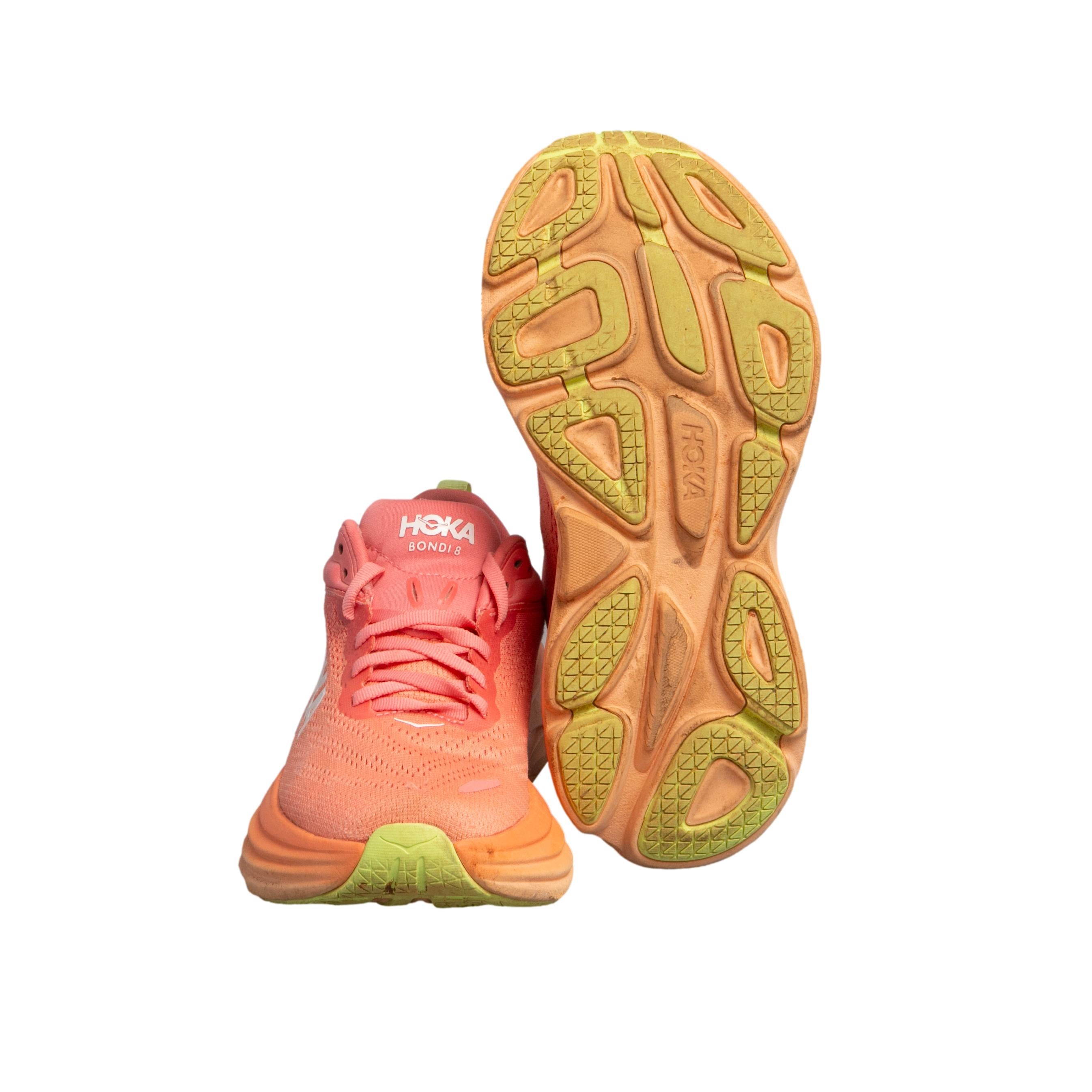 Tênis Feminino Corrida Hoka Bondi 8 Laranja - Tamanho 38.5 Europa