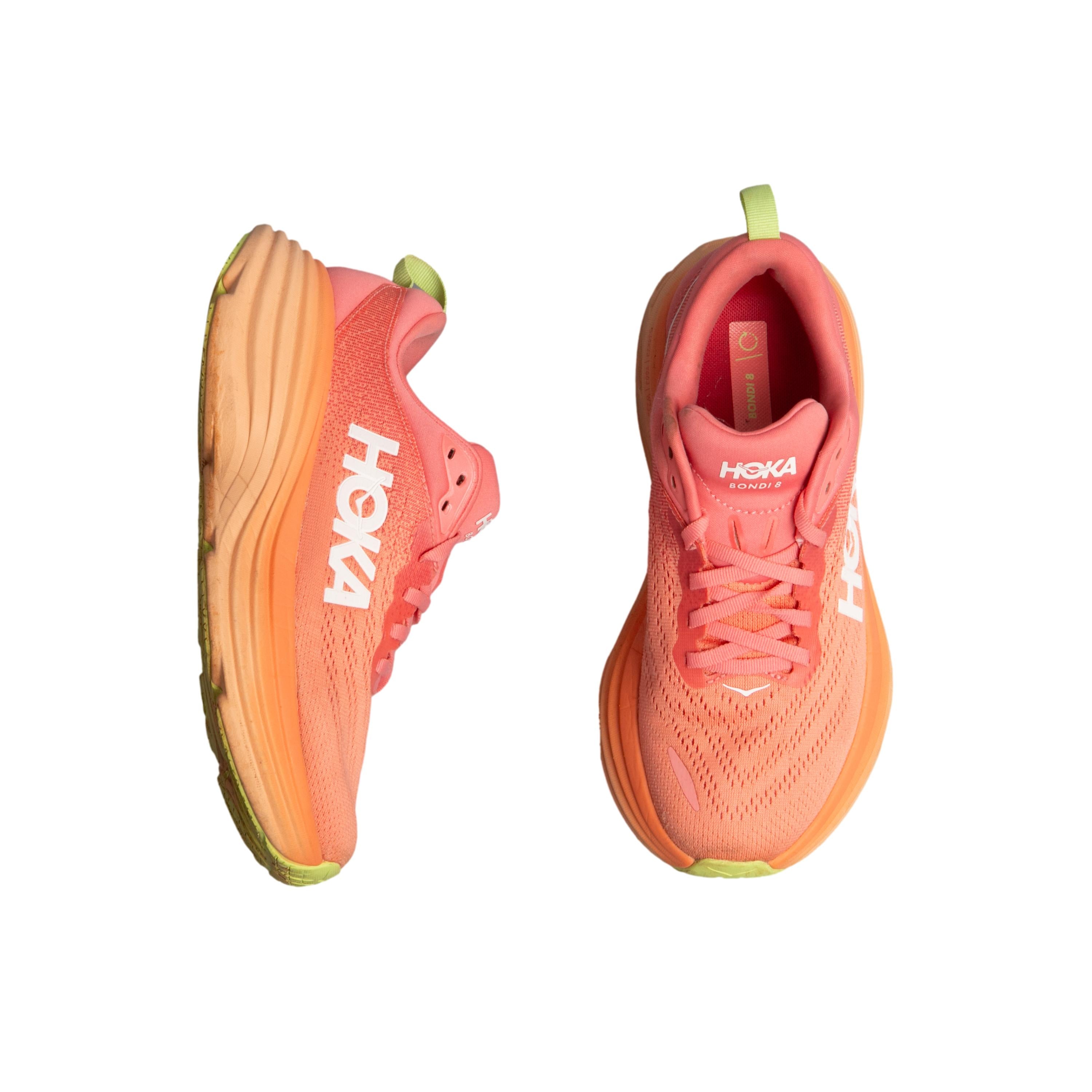 Tênis Feminino Corrida Hoka Bondi 8 Laranja - Tamanho 38.5 Europa