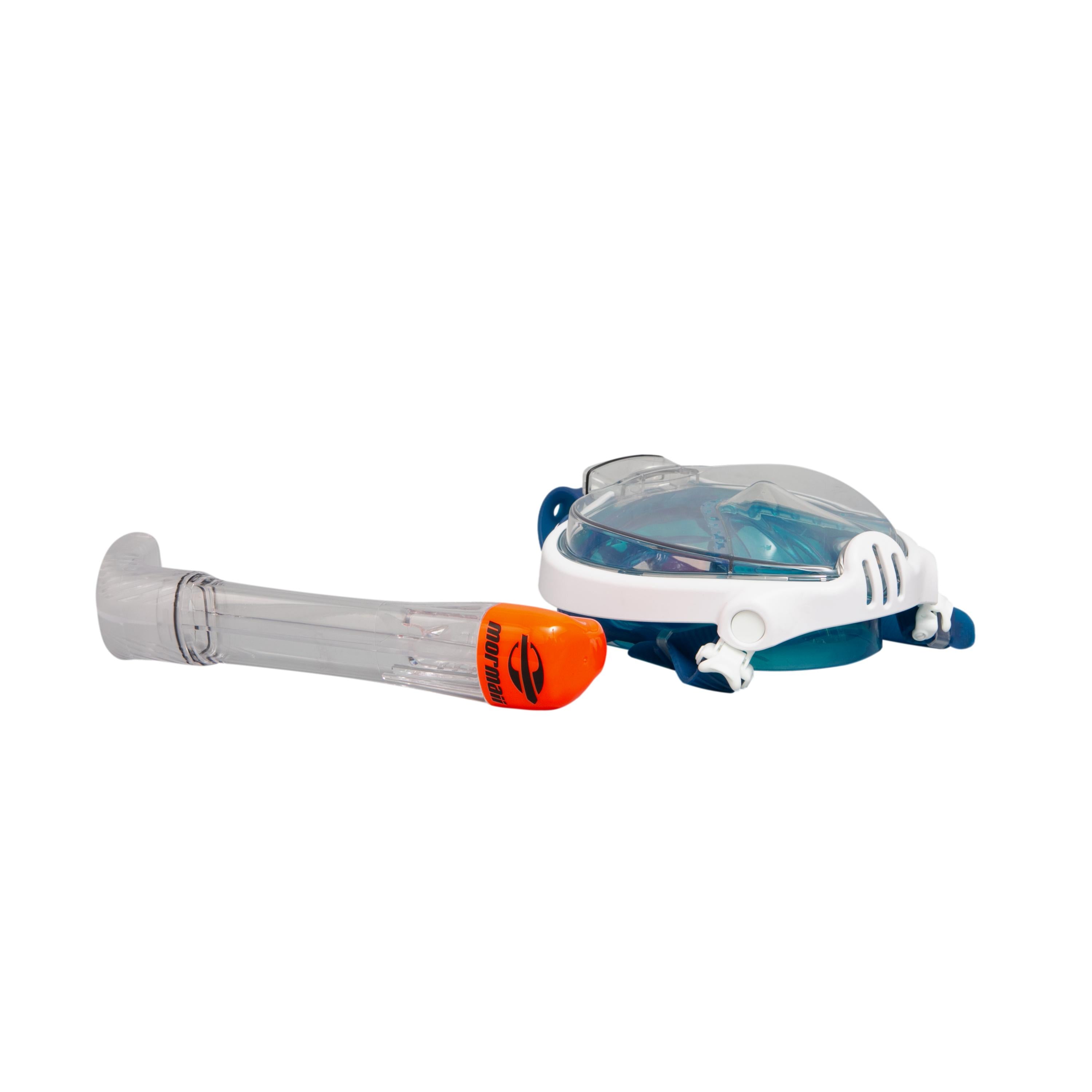 Máscara Unissex Mergulho	Mormaii Full Face Odyssey Branco/Azul Com Capa - Tamanho Único