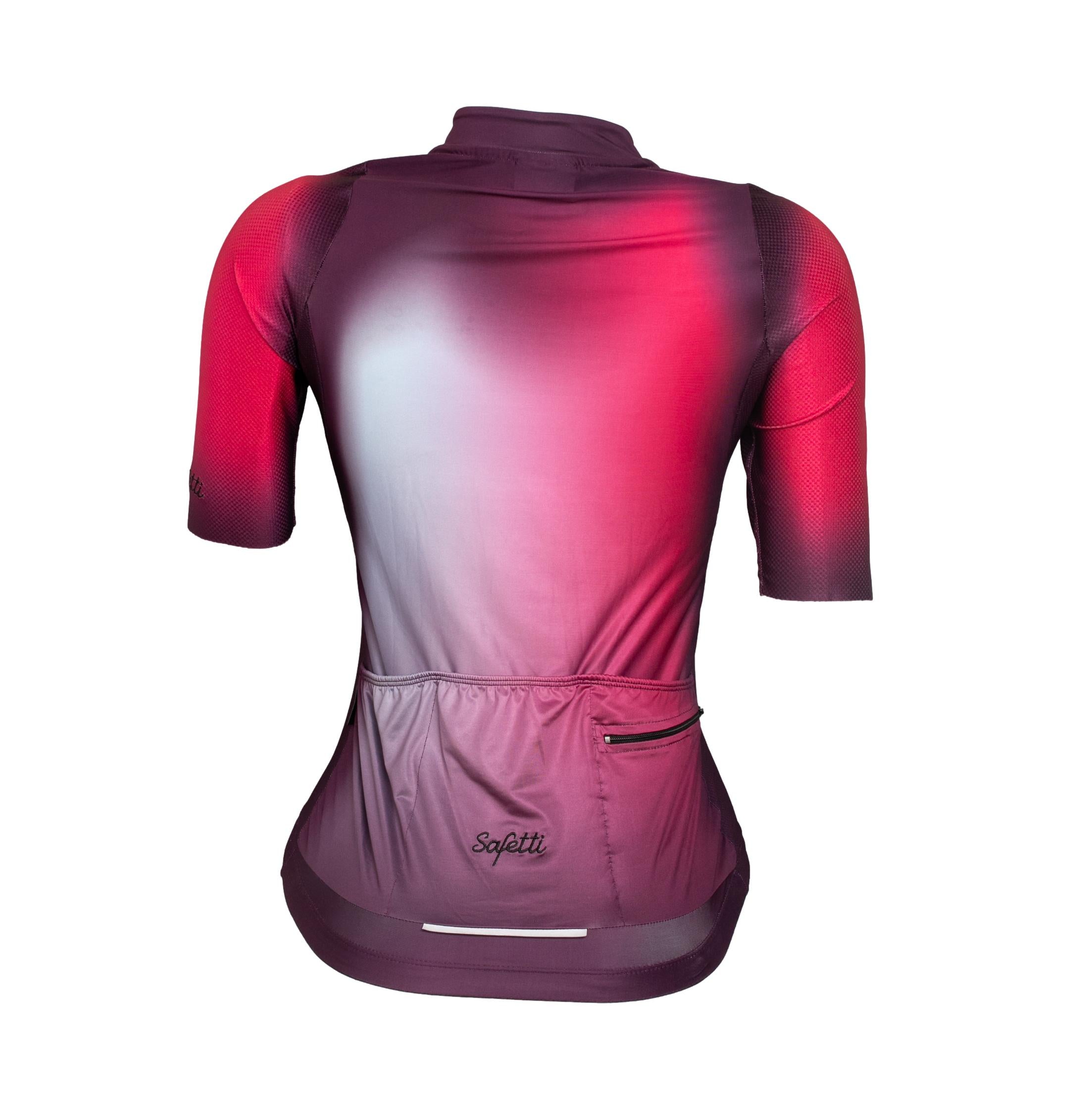 Camiseta Jersey Feminina Ciclismo Safety Ilimitado Roxo e Rosa - Tamanho M