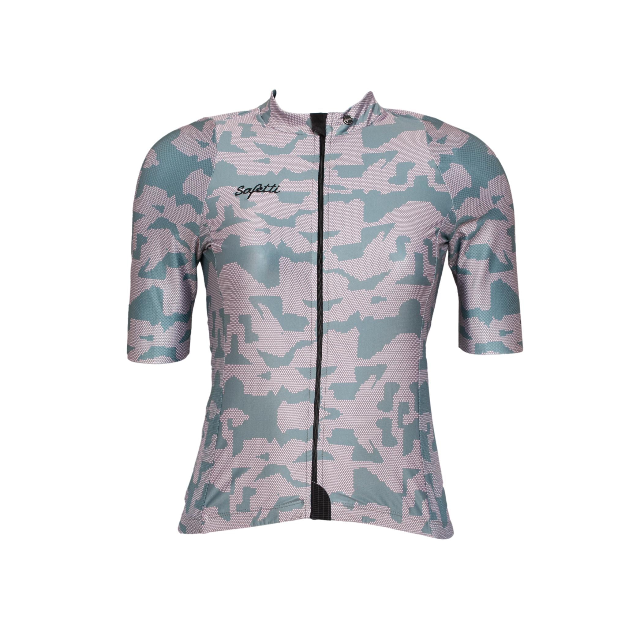 Camiseta Jersey Feminina Ciclismo Safety Attravesiamo Camuflado - Tamanho M