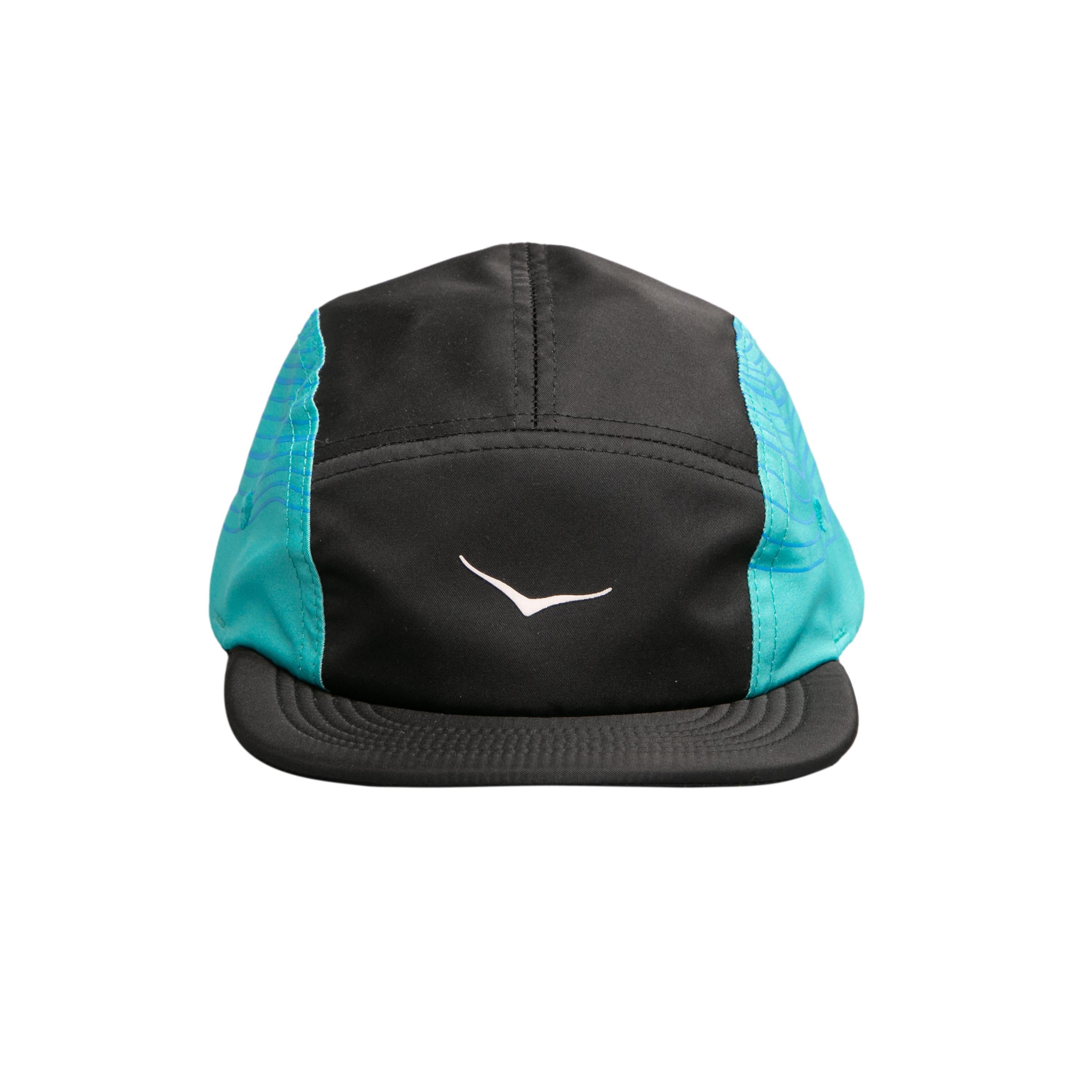 Boné Masculino Ciclismo Hoka Beta Preto e Verde	- Tamanho Único