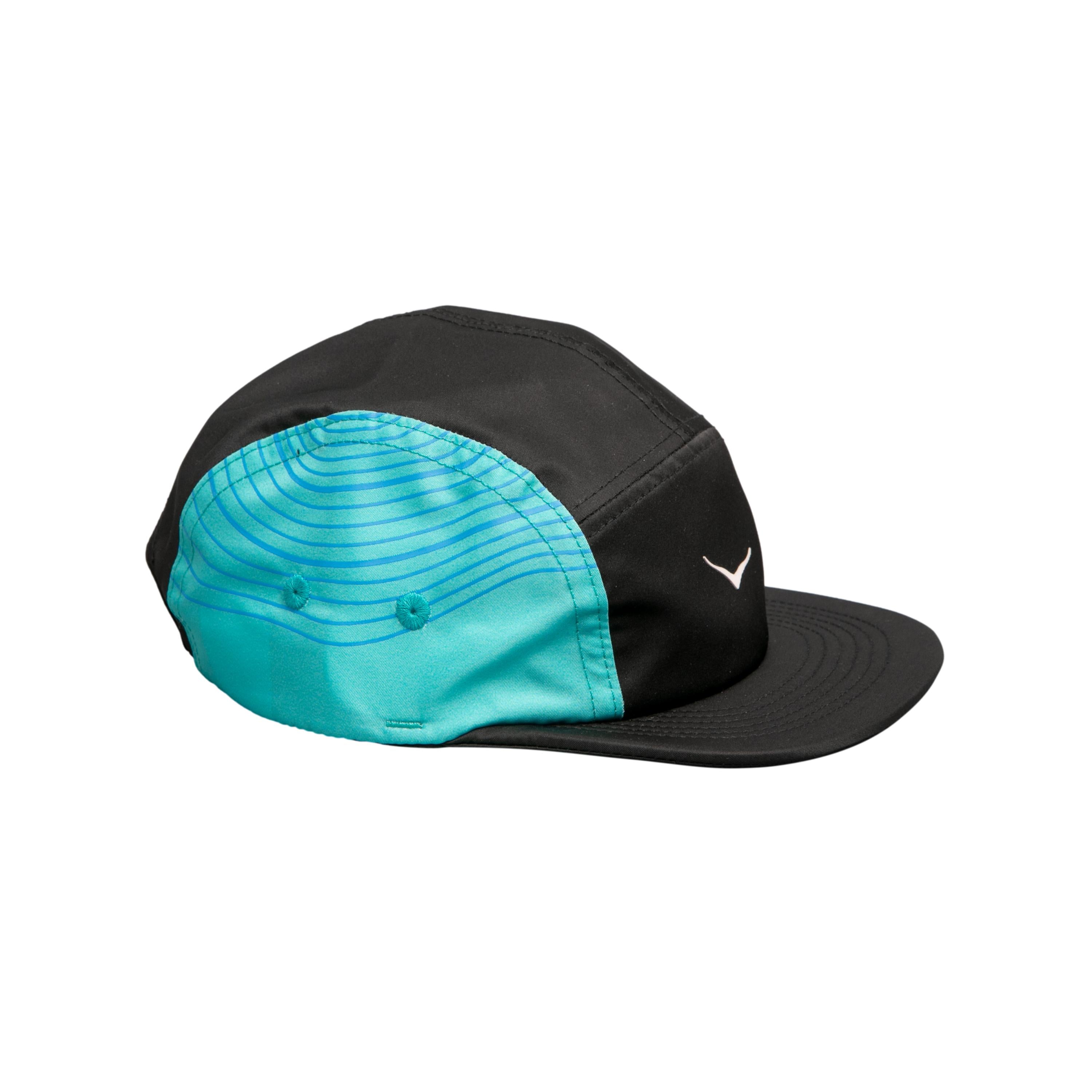 Boné Masculino Ciclismo Hoka Beta Preto e Verde	- Tamanho Único