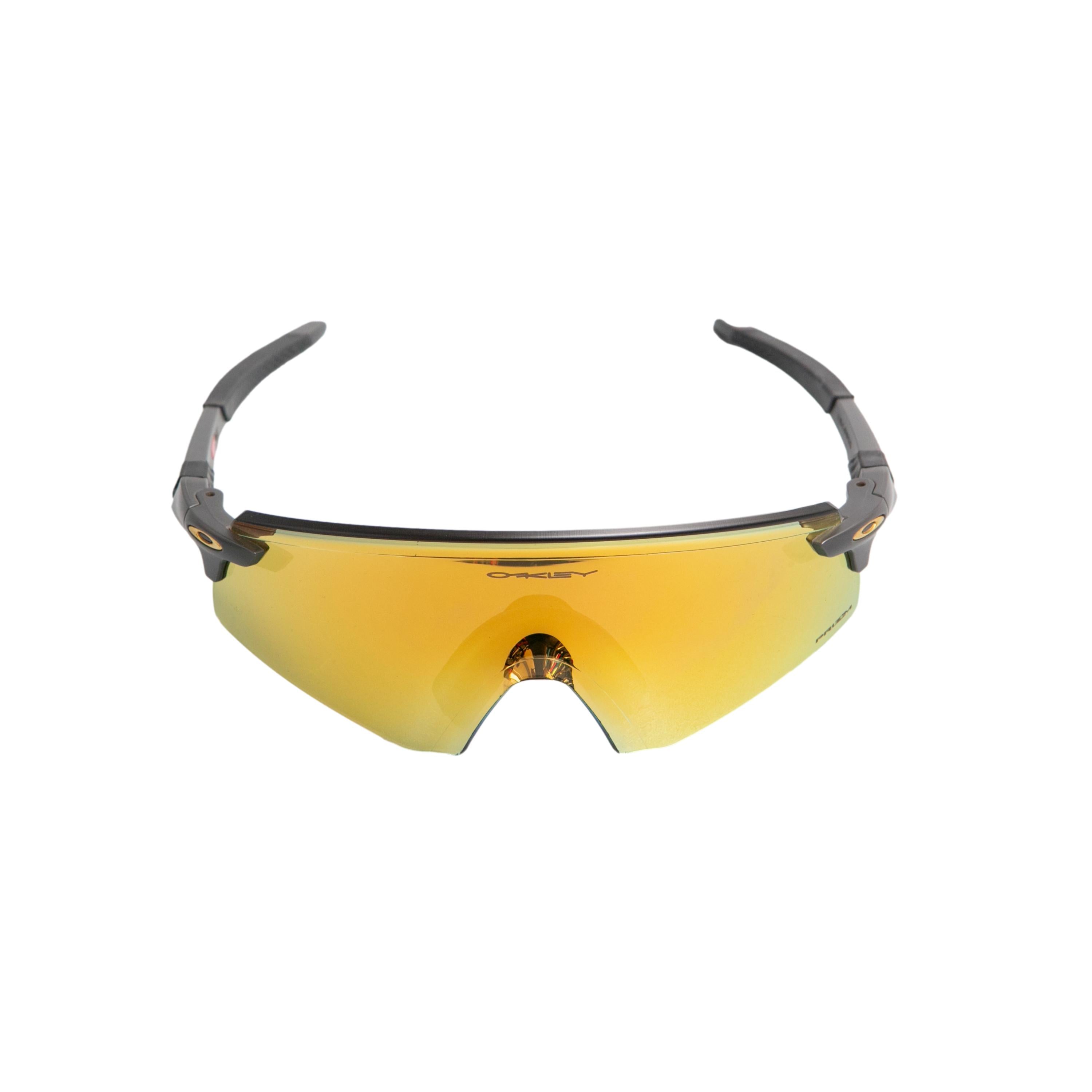 Óculos Unissex Ciclismo Oakley Encoder Matte Carbon Lente Prizm 24k Com Case - Tamanho Único
