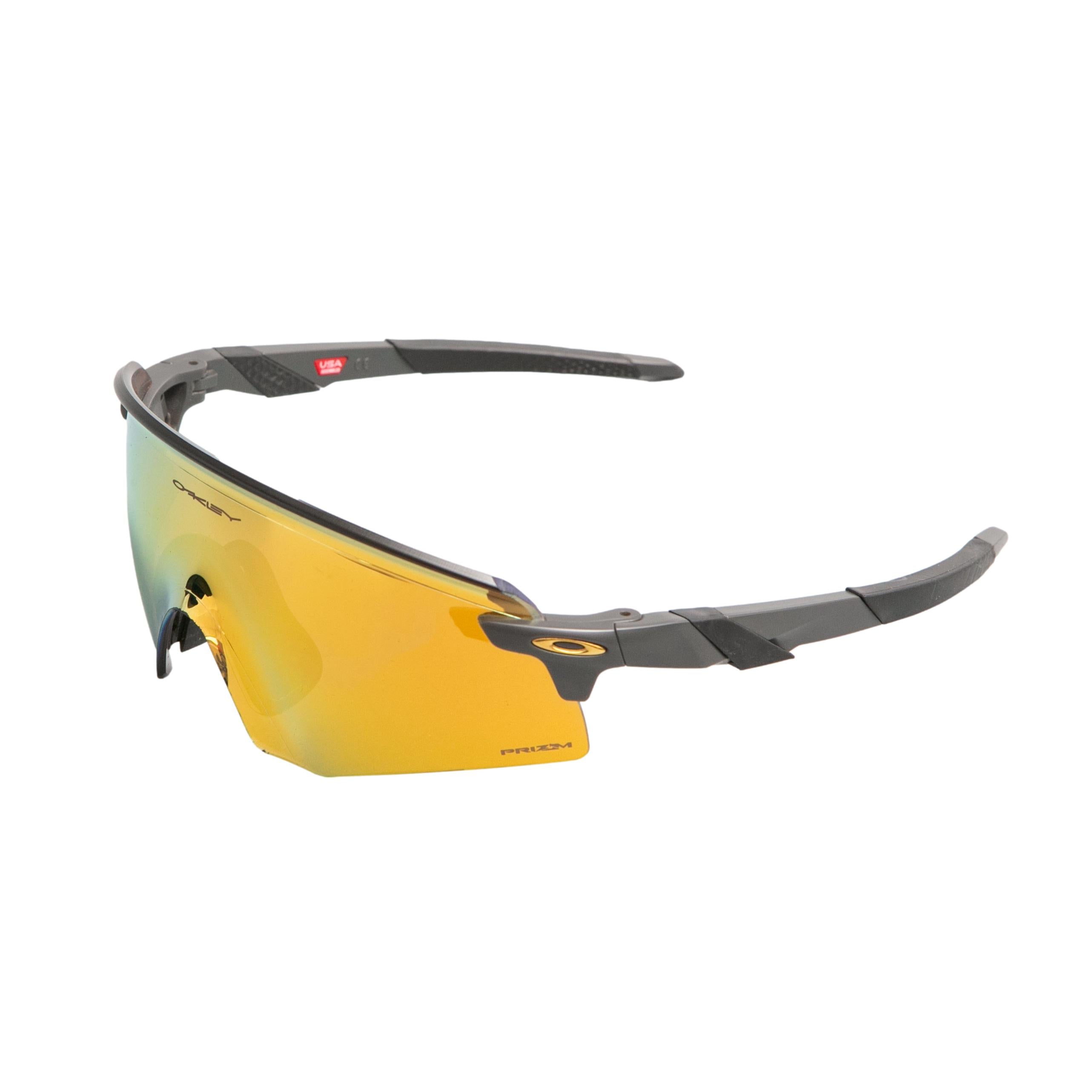 Óculos Unissex Ciclismo Oakley Encoder Matte Carbon Lente Prizm 24k Com Case - Tamanho Único
