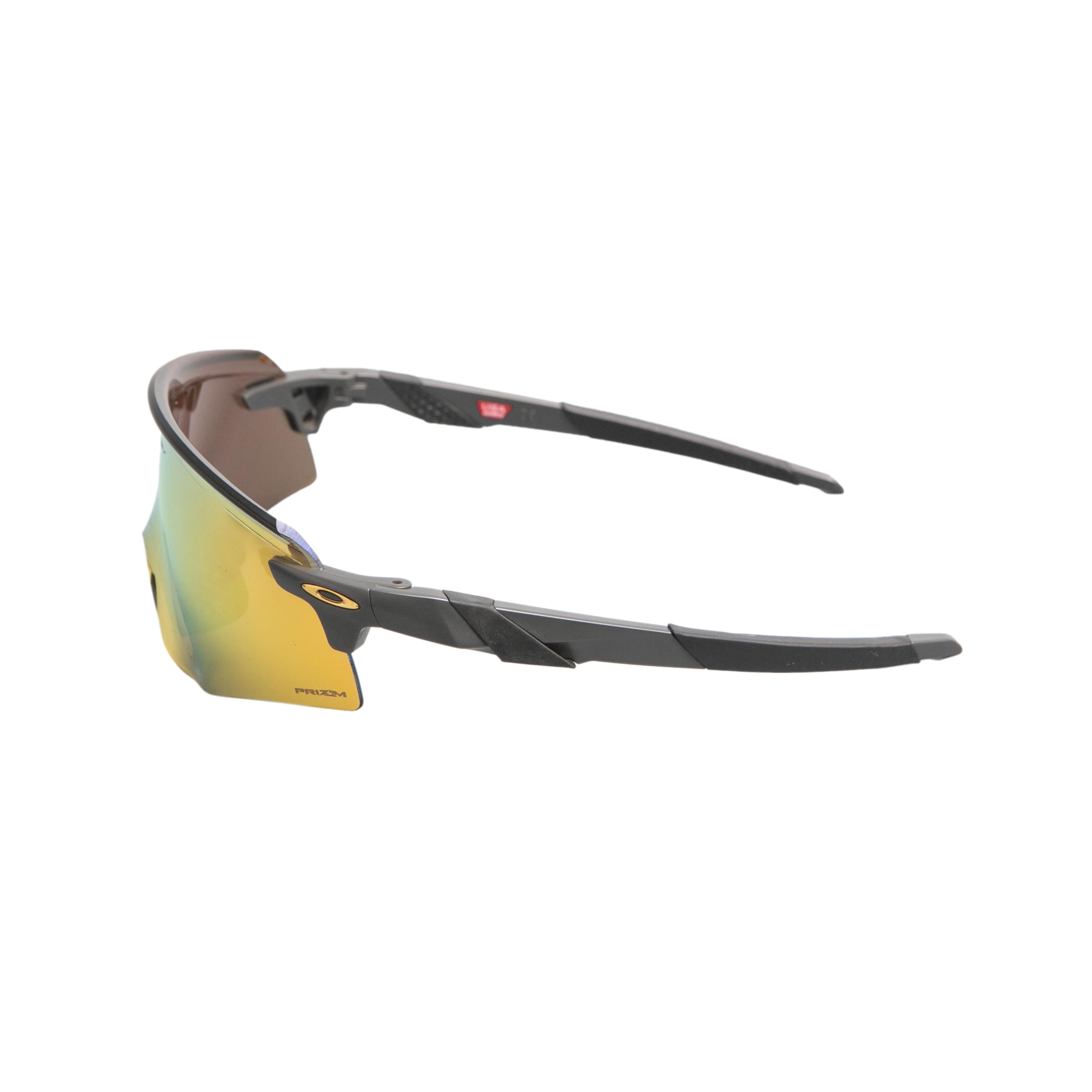 Óculos Unissex Ciclismo Oakley Encoder Matte Carbon Lente Prizm 24k Com Case - Tamanho Único
