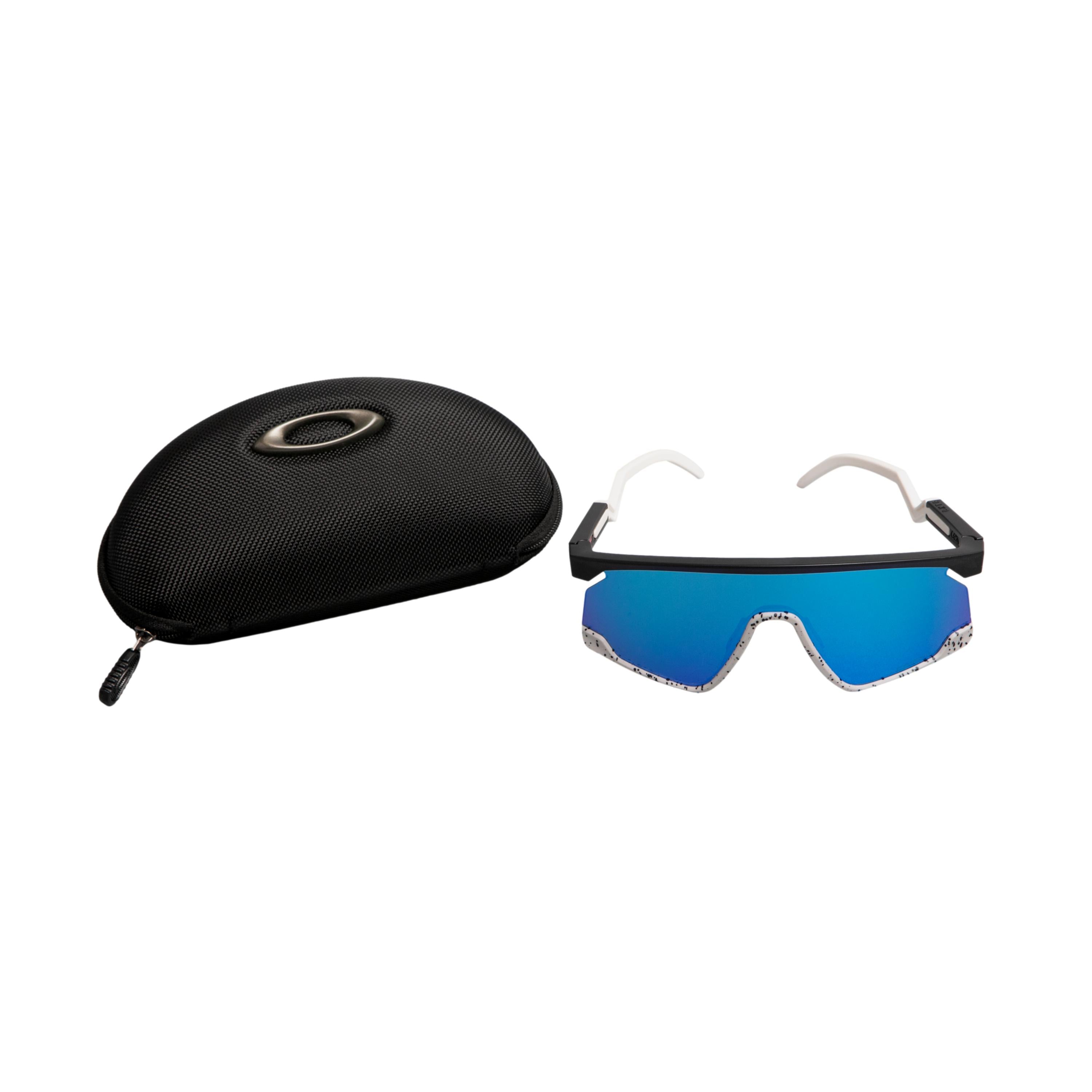 Óculos Unissex Ciclismo Oakley BXTR Mesclado Lente Prizm Sapphire Com Case - Tamanho Único