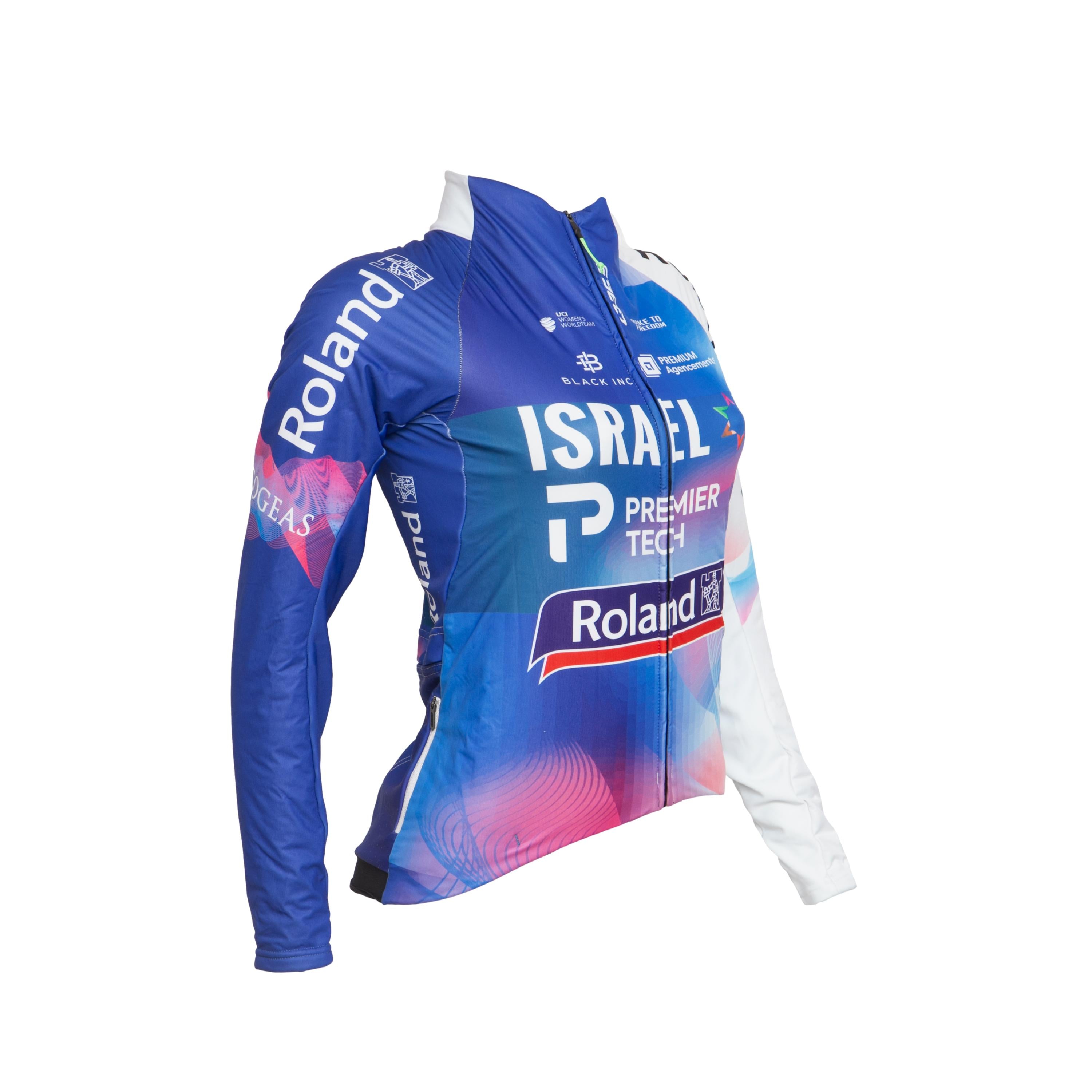Camiseta Masculina Ciclismo Q36.5 Manga Longa Azul/Branco - Tamanho XXS