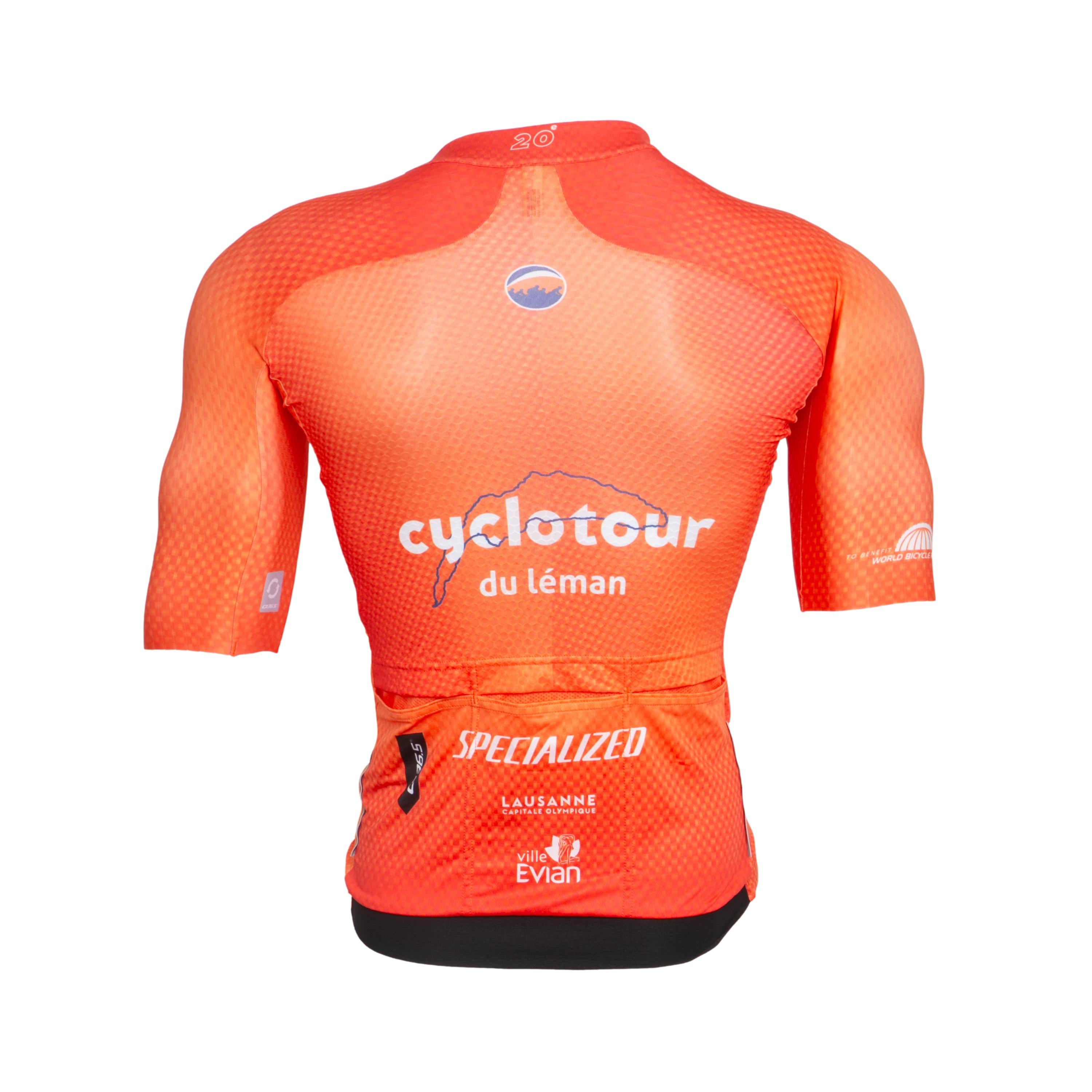 Camiseta Masculina Ciclismo Q36.5 Cyclotour Du Leman Laranja - Tamanho XS