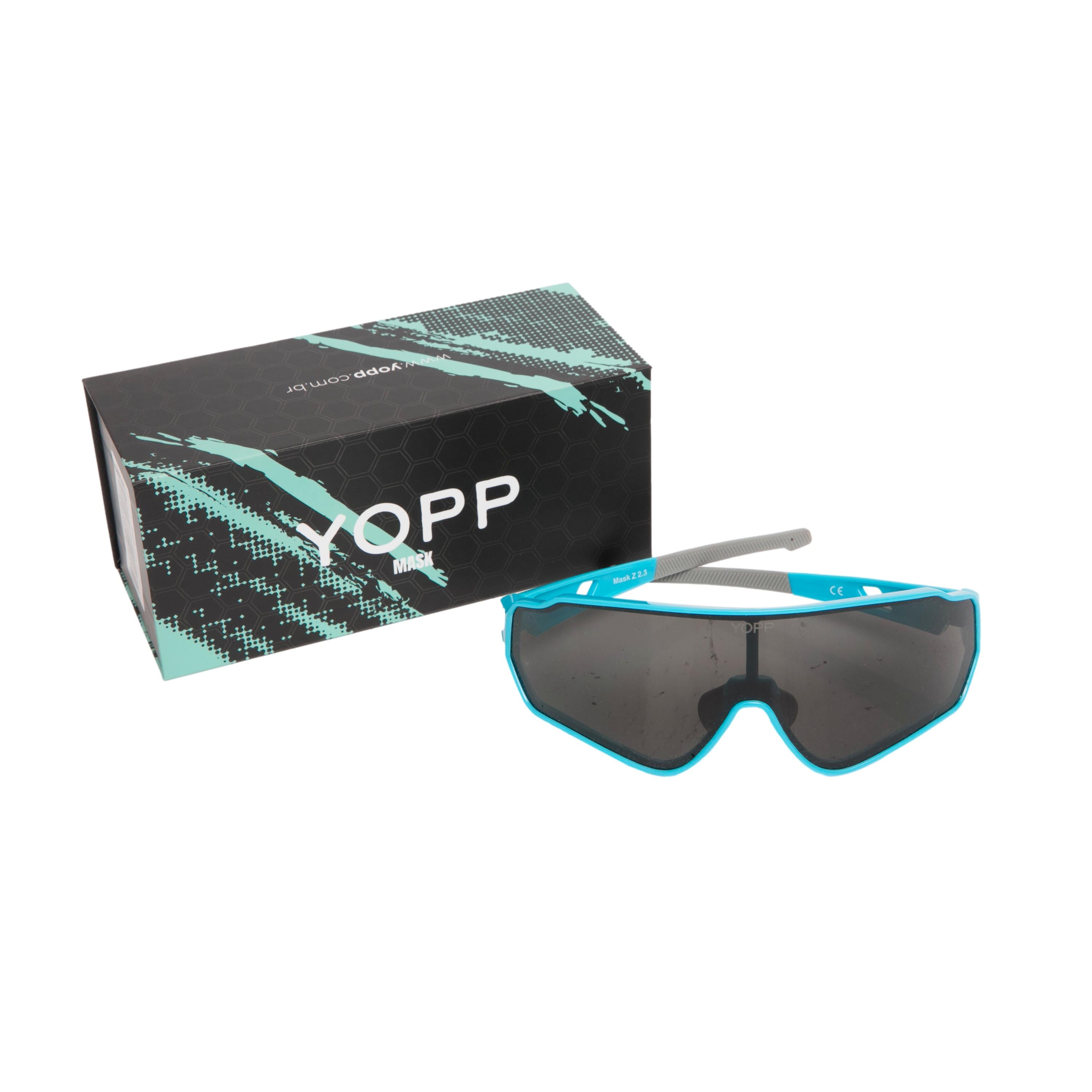 Óculos Sol Masculino Ciclismo Yopp Mask Z2.3 UV400 Azul - Tamanho Único
