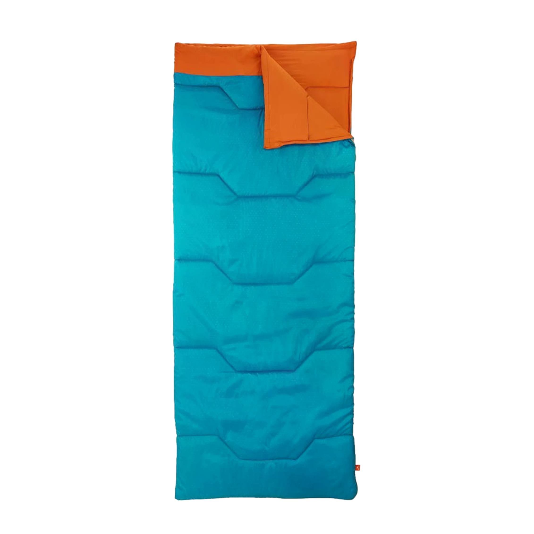 Saco De Dormir Auto Insuflável Trekking Quechua Decathlon Arpenaz 15 Laranja e Azul